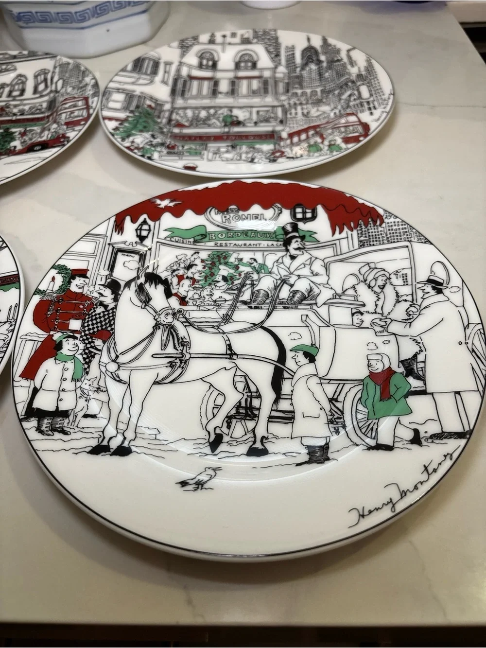 Set of 4 Noritake Epoch Le Restaurant X-MAS 8